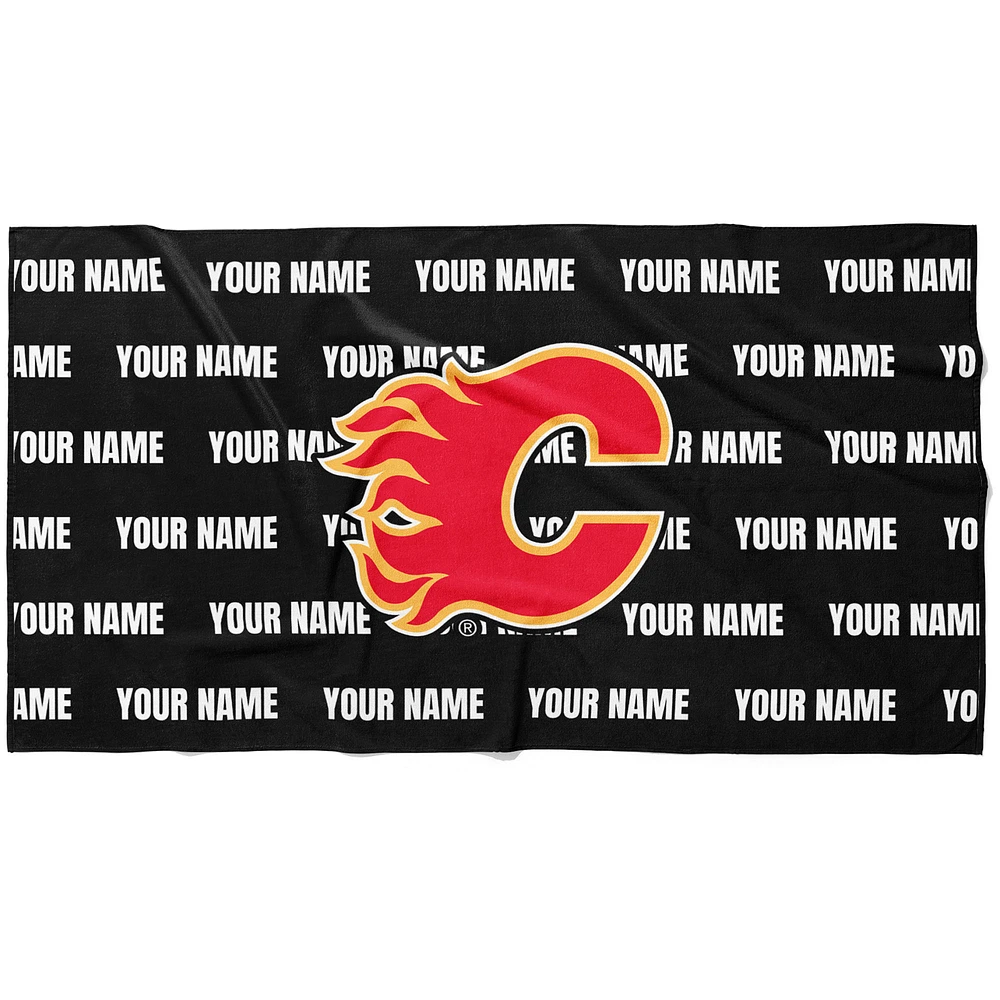 Chad & Jake Calgary Flames 30" x 60" Personalized Horizontal Towel