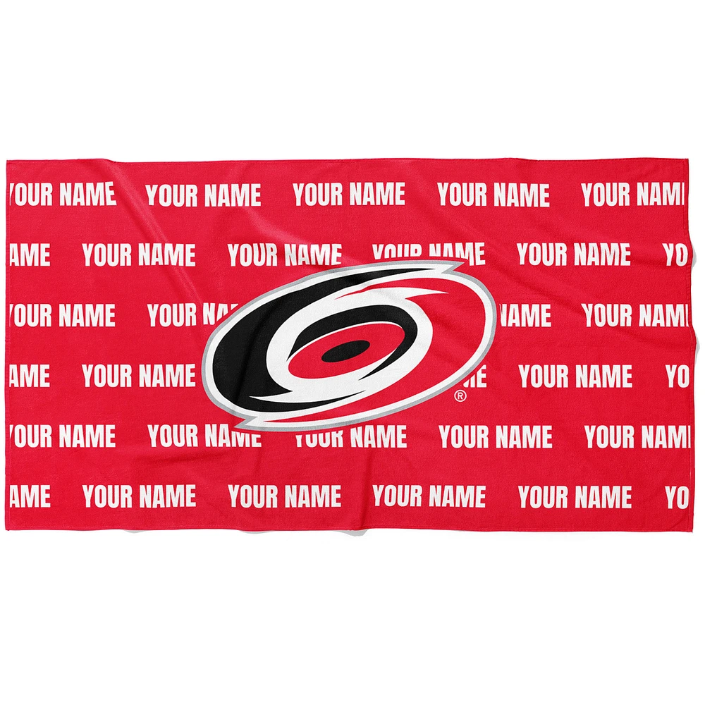Chad & Jake Carolina Hurricanes 30" x 60" Personalized Horizontal Towel