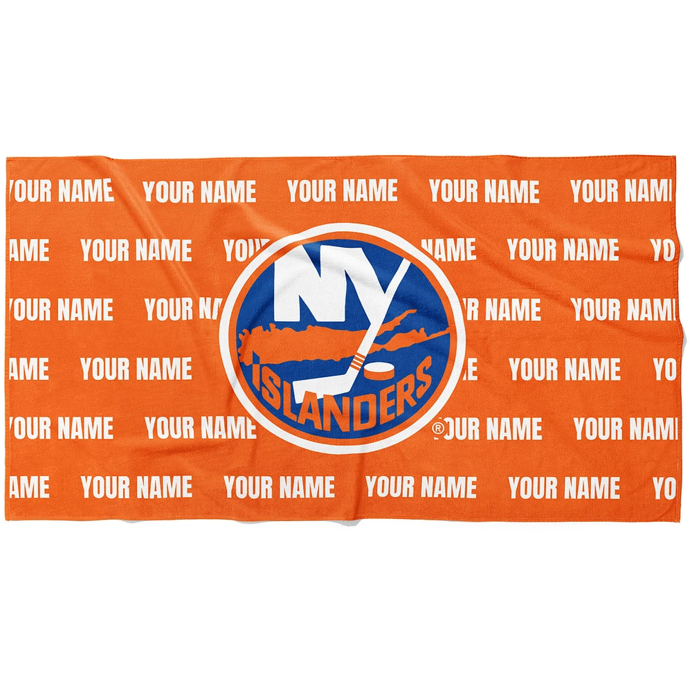 Chad & Jake New York Islanders 30" x 60" Personalized Horizontal Towel