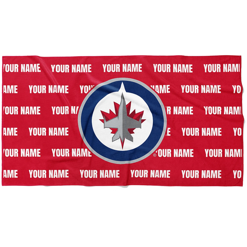 Chad & Jake Winnipeg Jets 30" x 60" Personalized Horizontal Towel