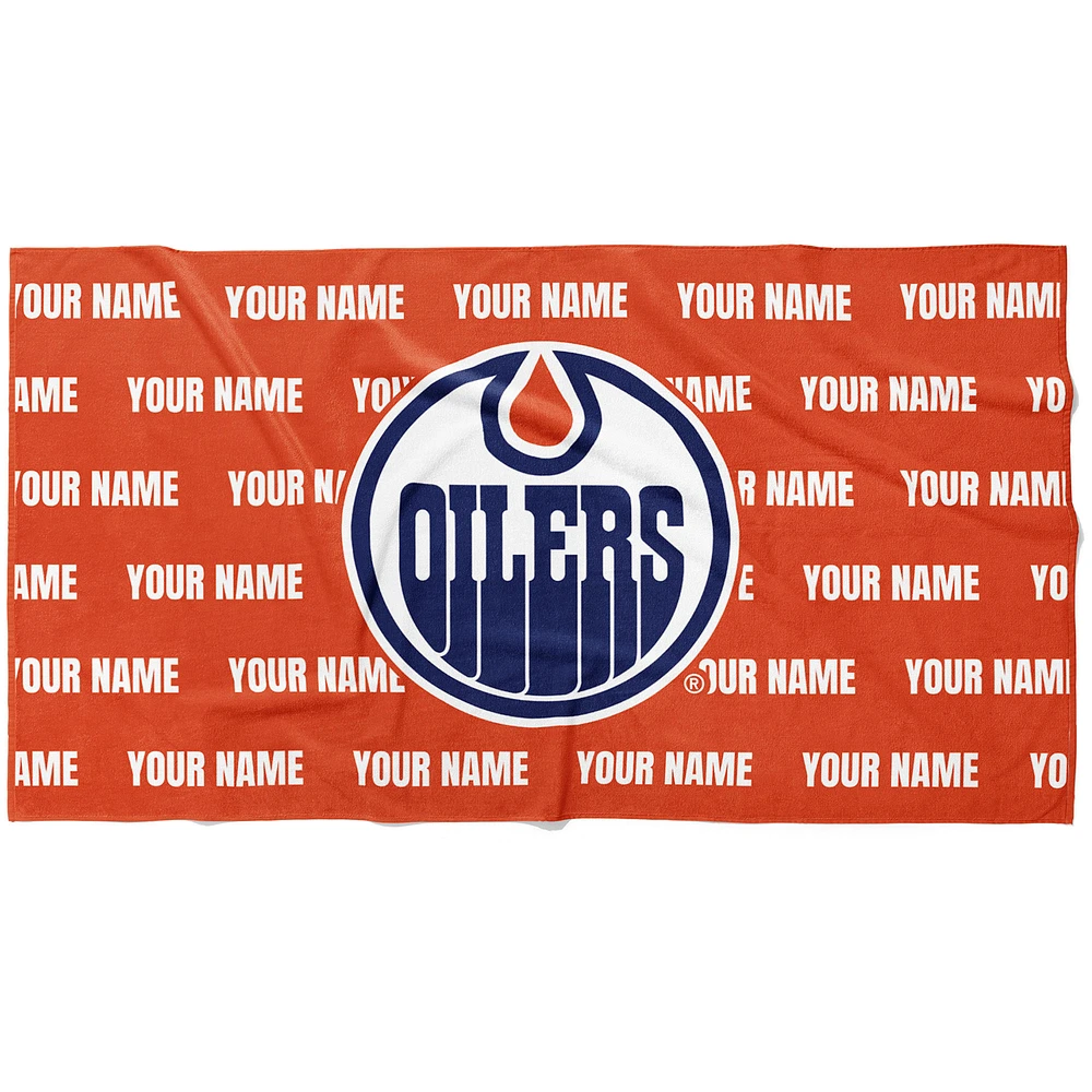 Chad & Jake Edmonton Oilers 30" x 60" Personalized Horizontal Towel