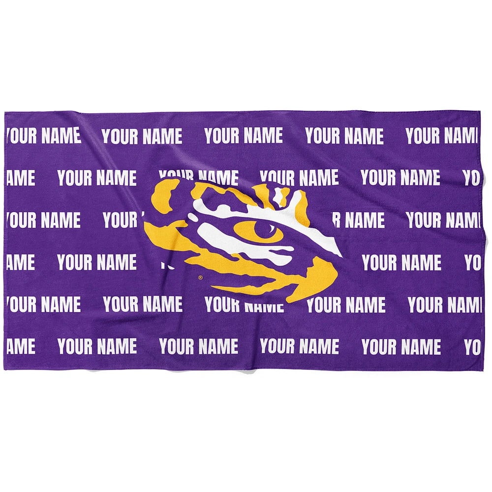 Chad & Jake LSU Tigers 30" x 60" Personalized Horizontal Towel