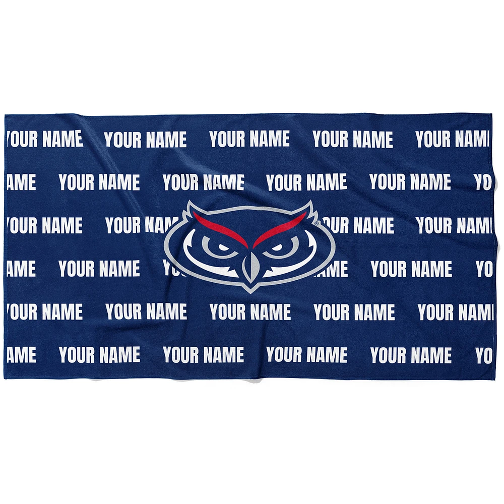 Chad & Jake Florida Atlantic Owls 30" x 60" Personalized Horizontal Towel