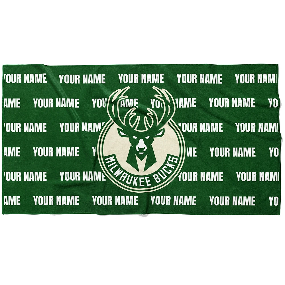 Chad & Jake Milwaukee Bucks 30" x 60" Personalized Horizontal Towel