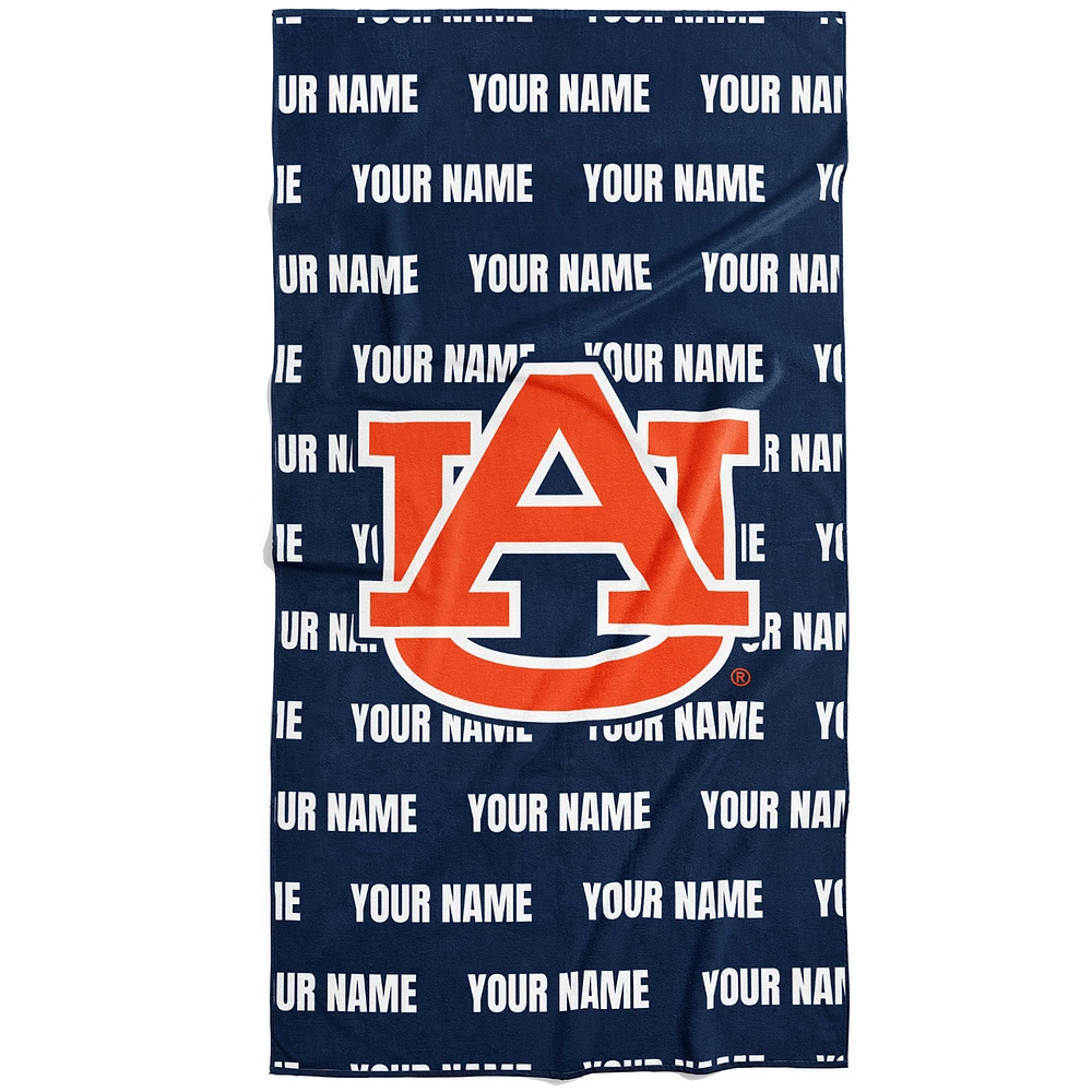 Chad & Jake Auburn Tigers 30" x 60" Personalized Repeat Vertical Towel