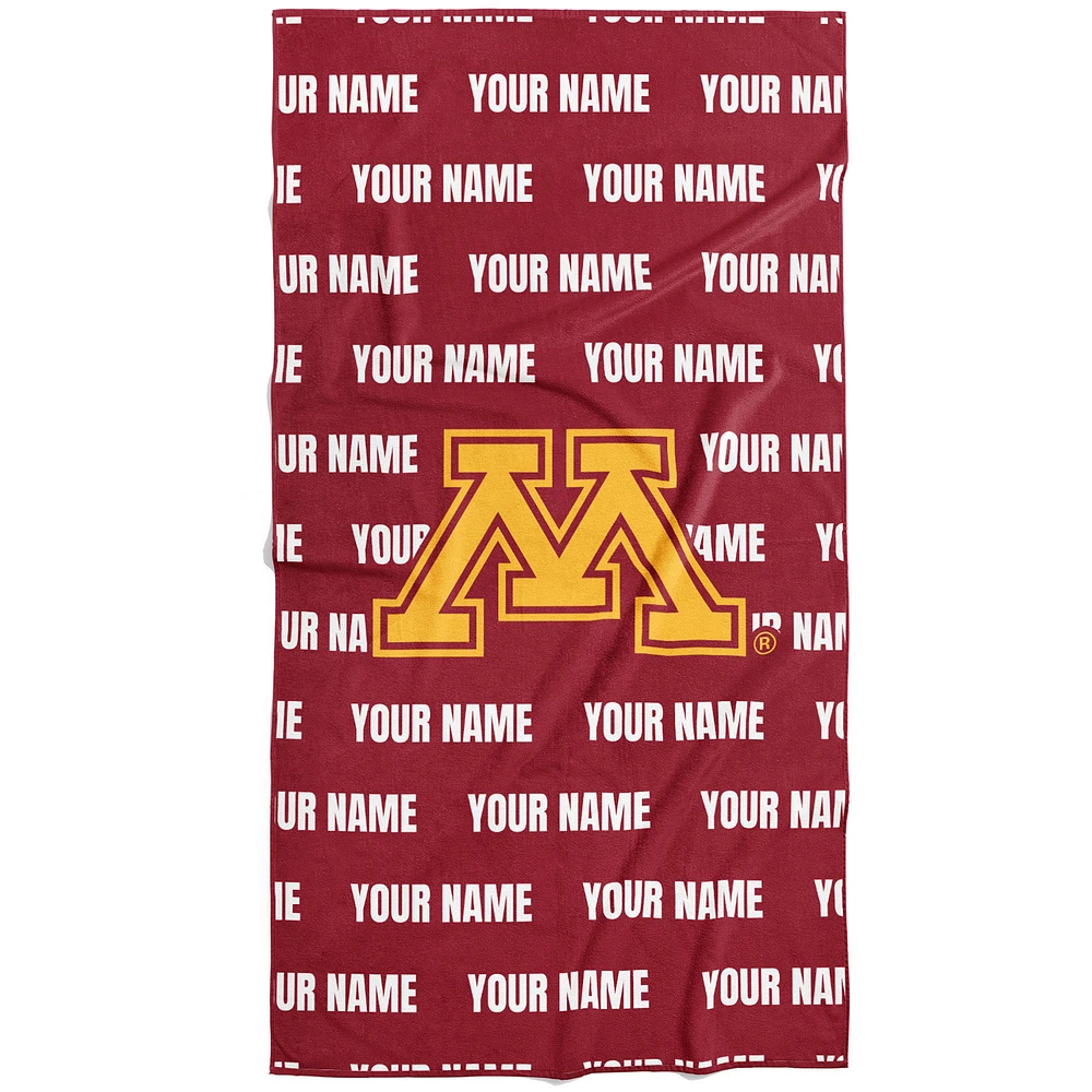 Chad & Jake Minnesota Golden Gophers 30" x 60" Personalized Repeat Vertical Towel