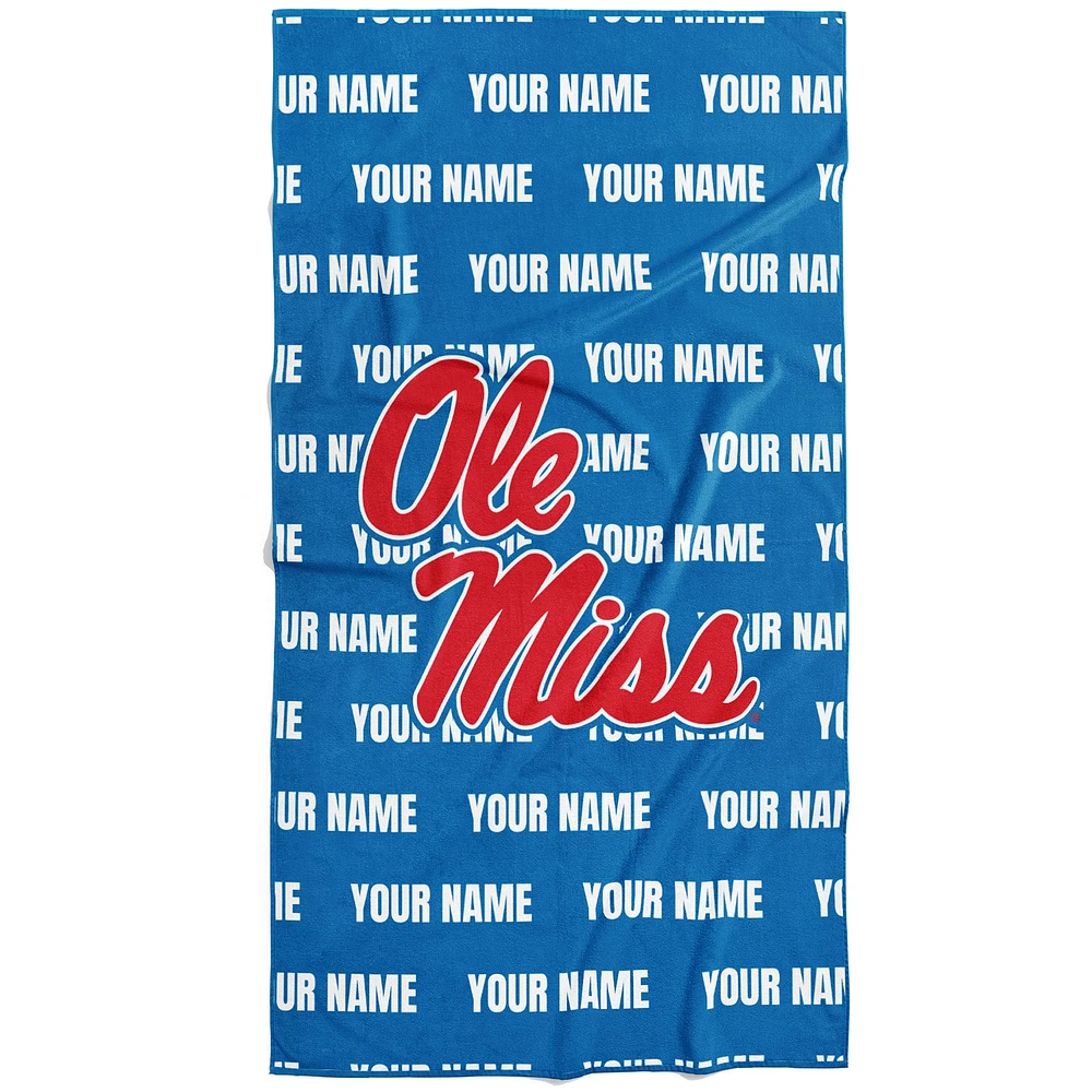 Chad & Jake Ole Miss Rebels 30" x 60" Personalized Repeat Vertical Towel