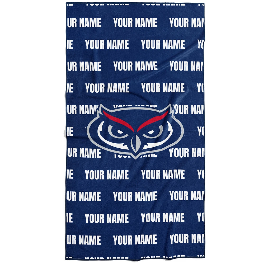 Chad & Jake Florida Atlantic Owls 30" x 60" Personalized Repeat Vertical Towel