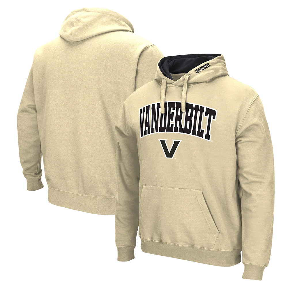 Men's Colosseum Gold Vanderbilt Commodores Arch & Logo Pullover Hoodie