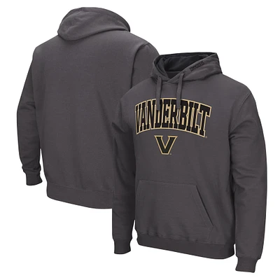 Men's Colosseum Charcoal Vanderbilt Commodores Arch & Logo Pullover Hoodie