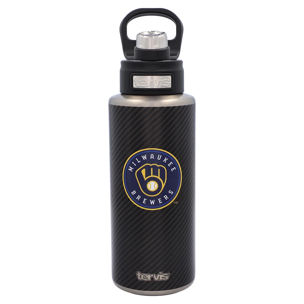 Tervis Milwaukee Brewers 32oz. Carbon Fiber Wide Mouth Bottle
