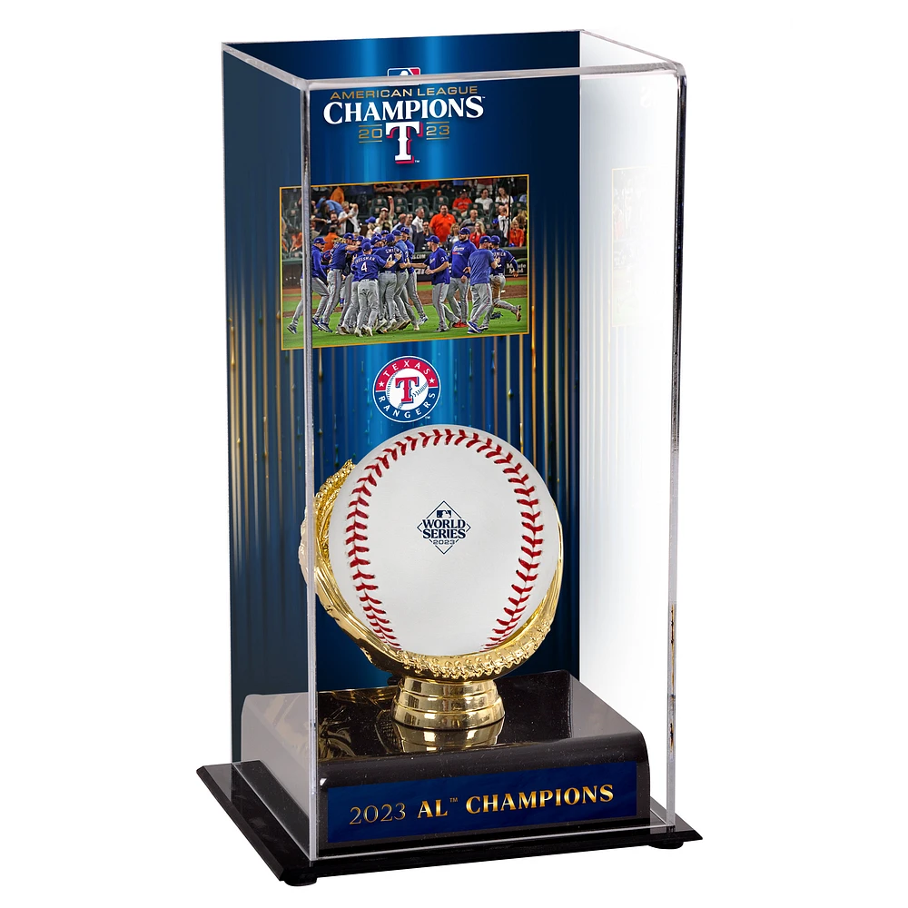 Texas Rangers 2023 American League Champions Sublimated Display Case with Image