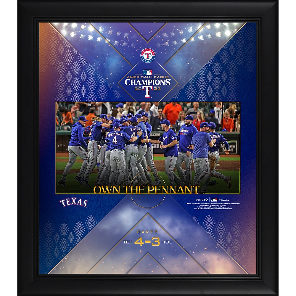 Texas Rangers Framed Unsigned 2023 American League Champions 15" x 17" Collage