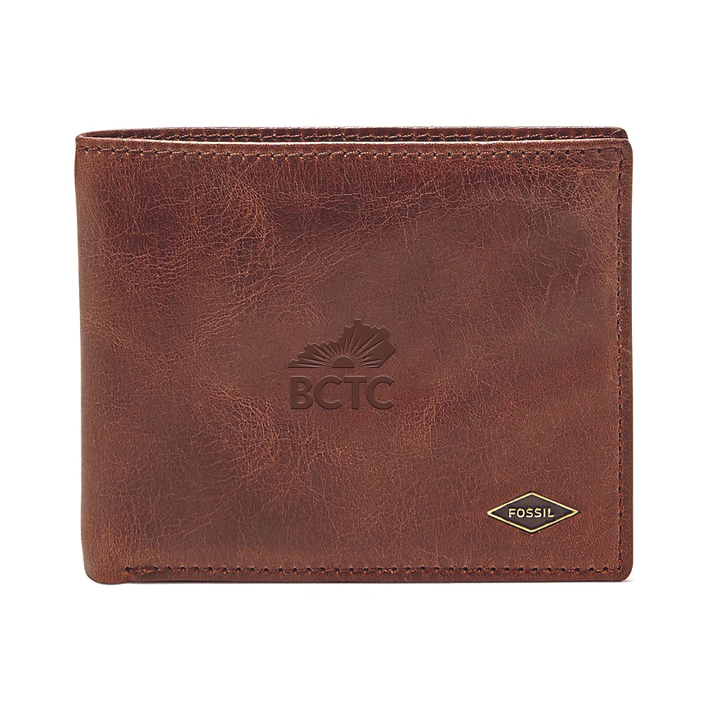 Fossil Brown Bluegrass Community and Technical College Ryan RFID Flip ID Bifold