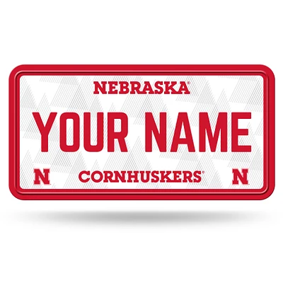 Nebraska Huskers 6" x 12" Personalized License Plate