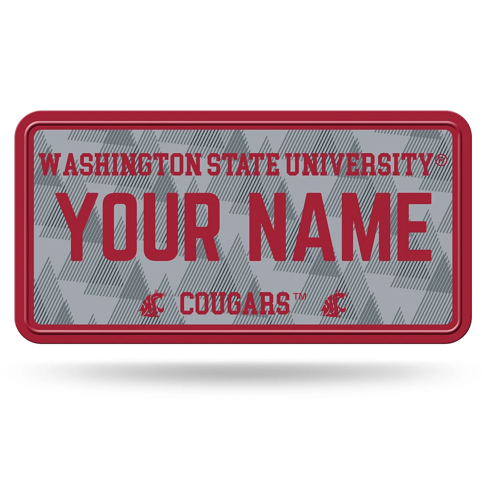 Washington State Cougars 6" x 12" Personalized License Plate