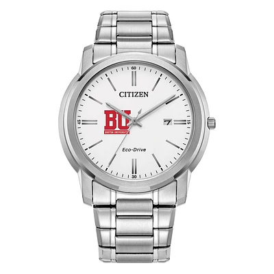 Men's Citizen Watch  Silver Boston University Eco-Drive White Dial Stainless Steel Watch