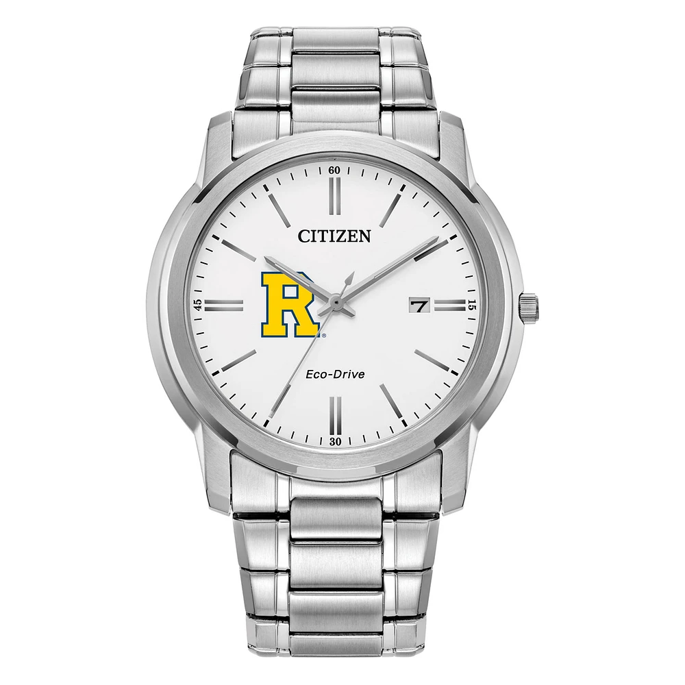 Men's Citizen Watch Silver Rochester Yellow Jackets Eco-Drive Dial Stainless Steel Watch