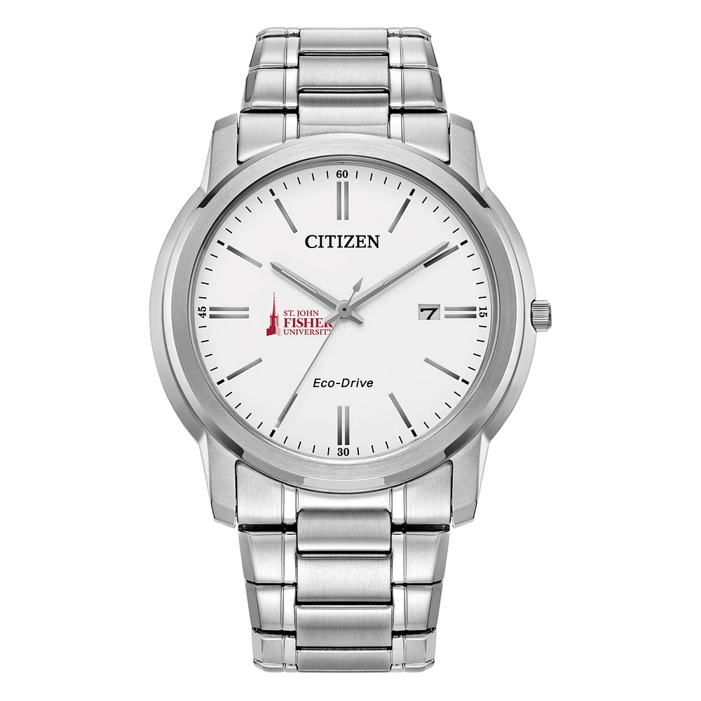 Men's Citizen Watch Silver St. John Fisher Cardinals Eco-Drive Dial Stainless Steel Watch