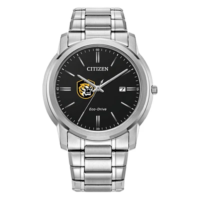 Men's Citizen Watch  Silver Colorado College Tigers Eco-Drive Black Dial Stainless Steel Watch