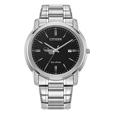 Men's Citizen Watch  Silver Florida Tech Panthers Eco-Drive Black Dial Stainless Steel Watch