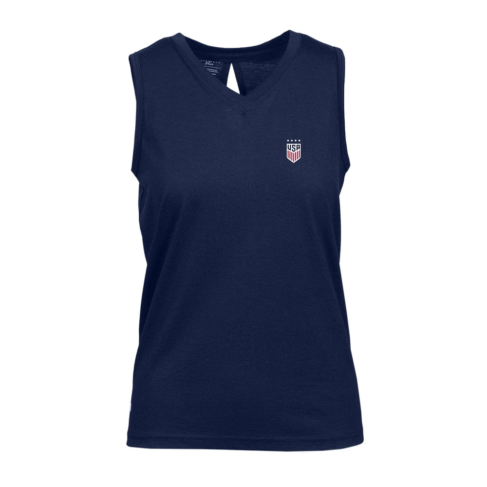 Women's Levelwear Navy USWNT Paisley Tank Top