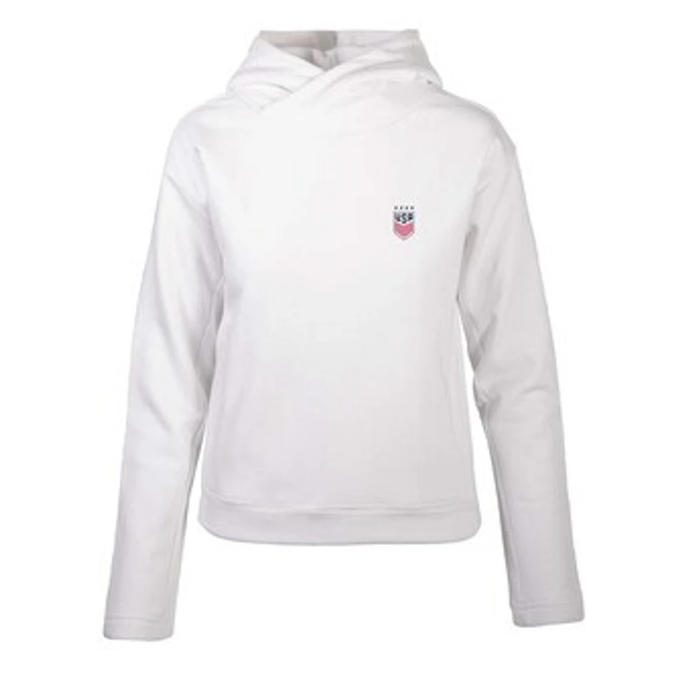 Women's Levelwear White USWNT Evian Pullover Hoodie