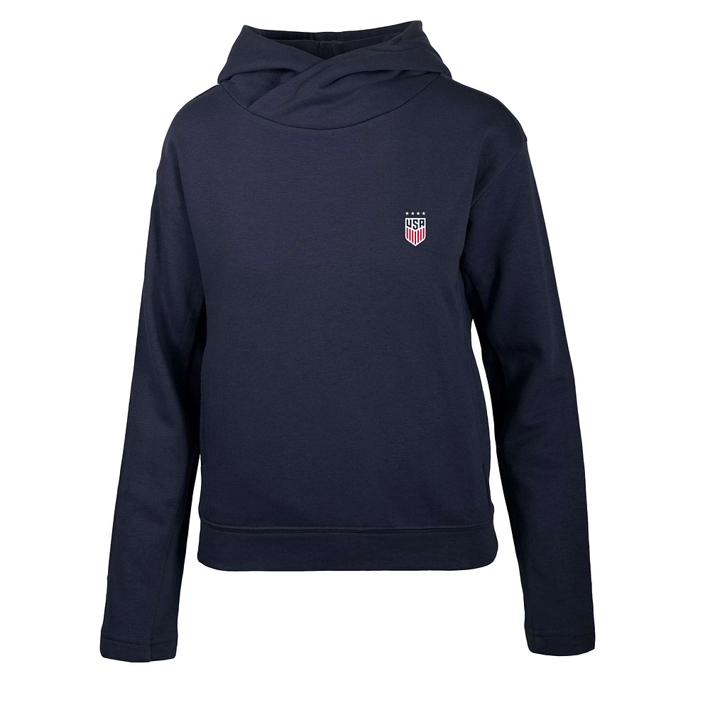 Women's Levelwear Navy USWNT Evian Pullover Hoodie