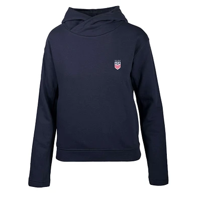 Women's Levelwear Navy USWNT Evian Pullover Hoodie