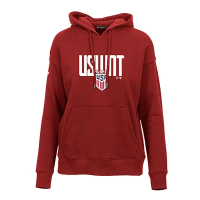 Women's Levelwear Red USWNT Adorn Mascot Pullover Hoodie