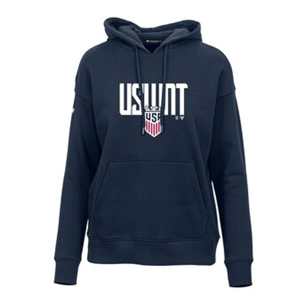 Women's Levelwear Navy USWNT Adorn Mascot Pullover Hoodie