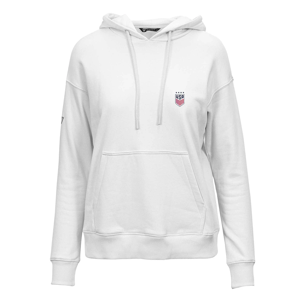 Women's Levelwear White USWNT Adorn Pullover Hoodie