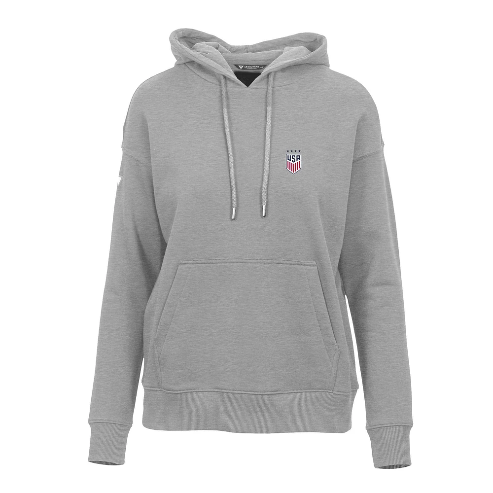 Women's Levelwear Gray USWNT Adorn Pullover Hoodie