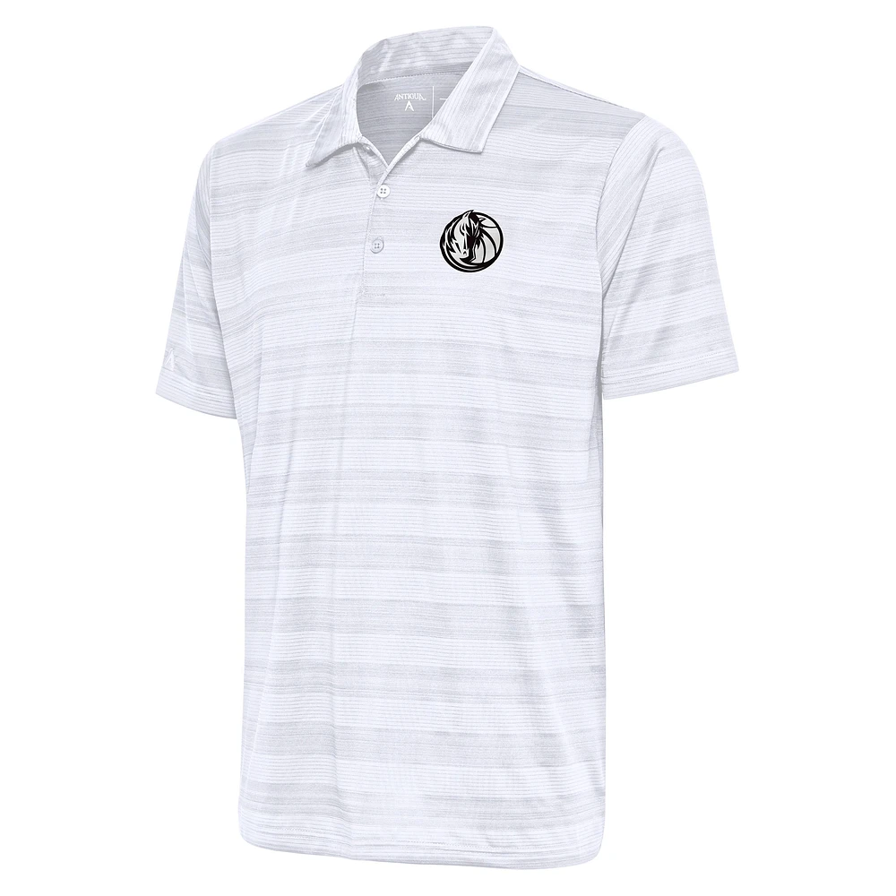 Men's Antigua White Dallas Mavericks Metallic Logo Compass Polo