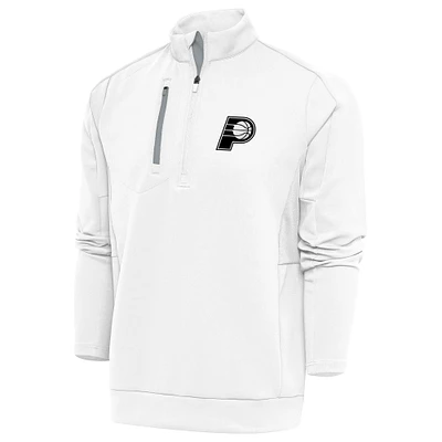 Men's Antigua Indiana Pacers Metallic Logo Generation Quarter-Zip Top
