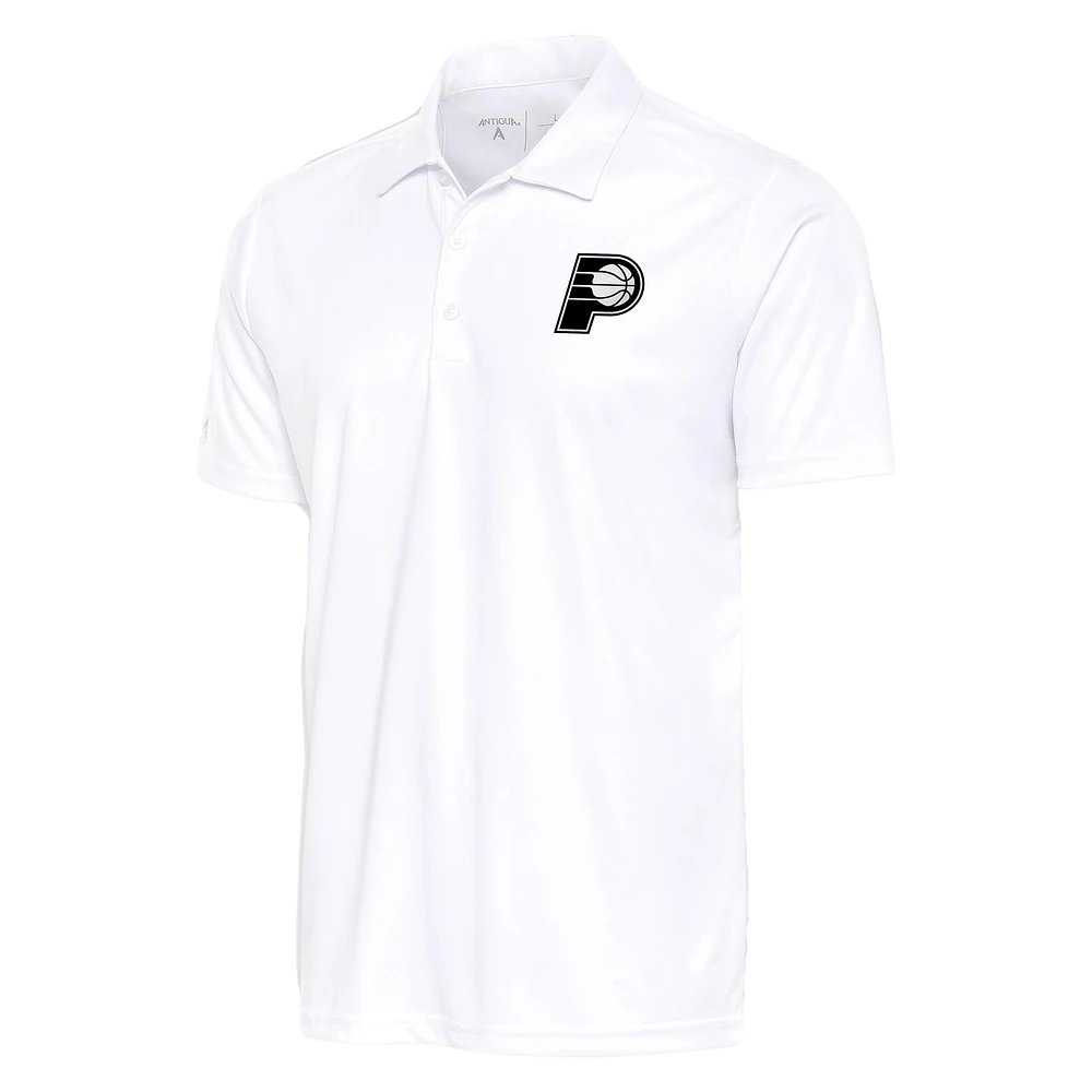 Men's Antigua Indiana Pacers Metallic Logo Tribute Desert Dry Polo