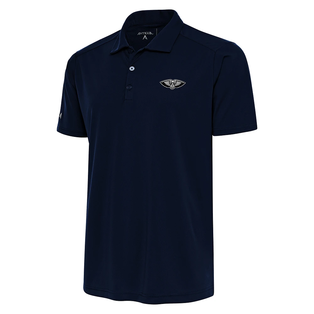 Men's Antigua Navy New Orleans Pelicans Big & Tall Metallic Logo Tribute Desert Dry Polo