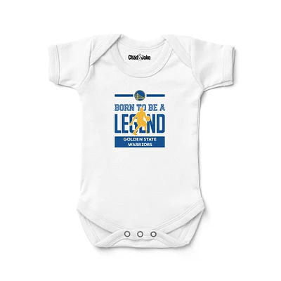 Newborn & Infant Chad Jake  White Golden State Warriors Legend Bodysuit