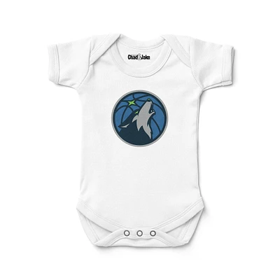 Newborn & Infant Chad Jake White Minnesota Timberwolves Logo Bodysuit