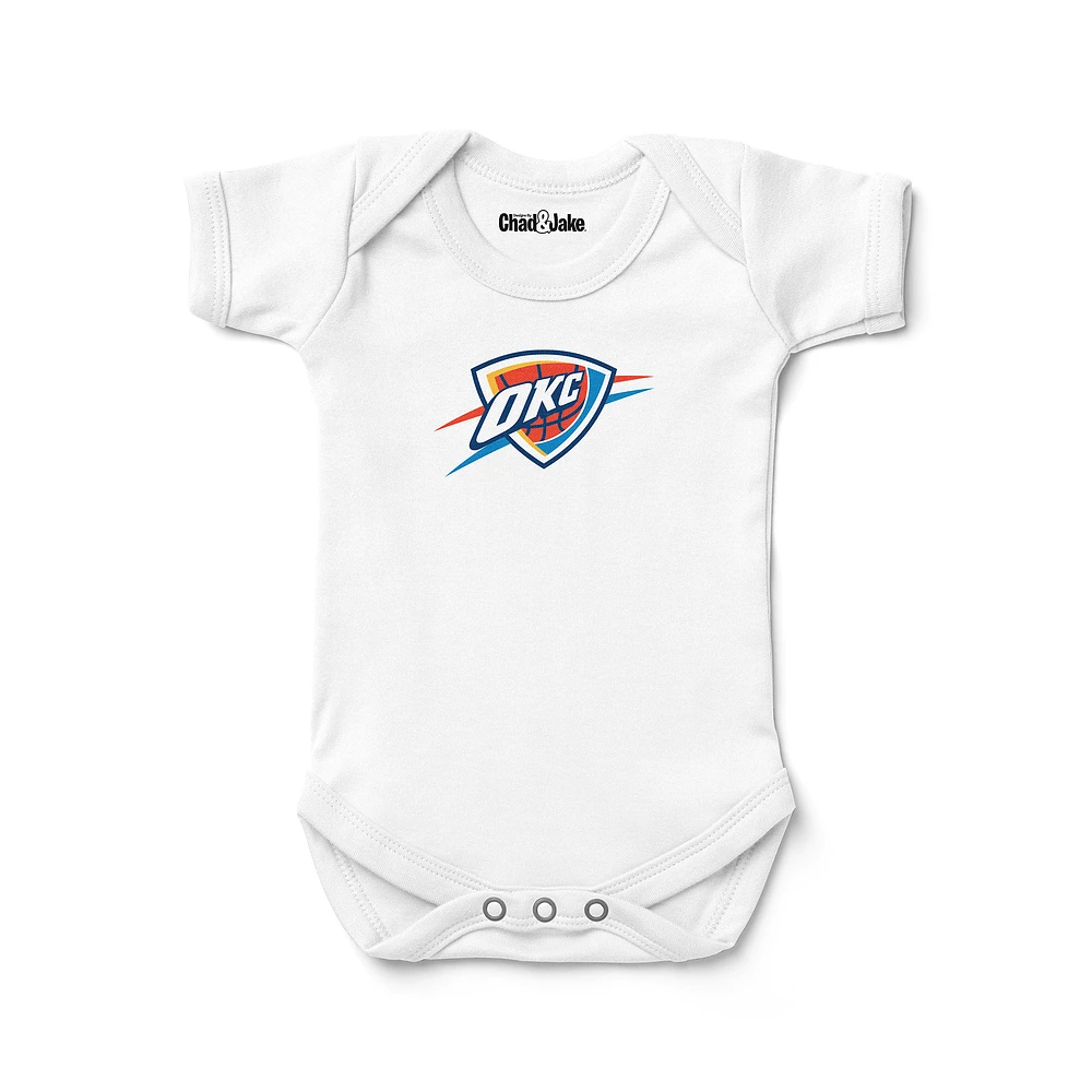 Newborn & Infant Chad Jake White Oklahoma City Thunder Logo Bodysuit