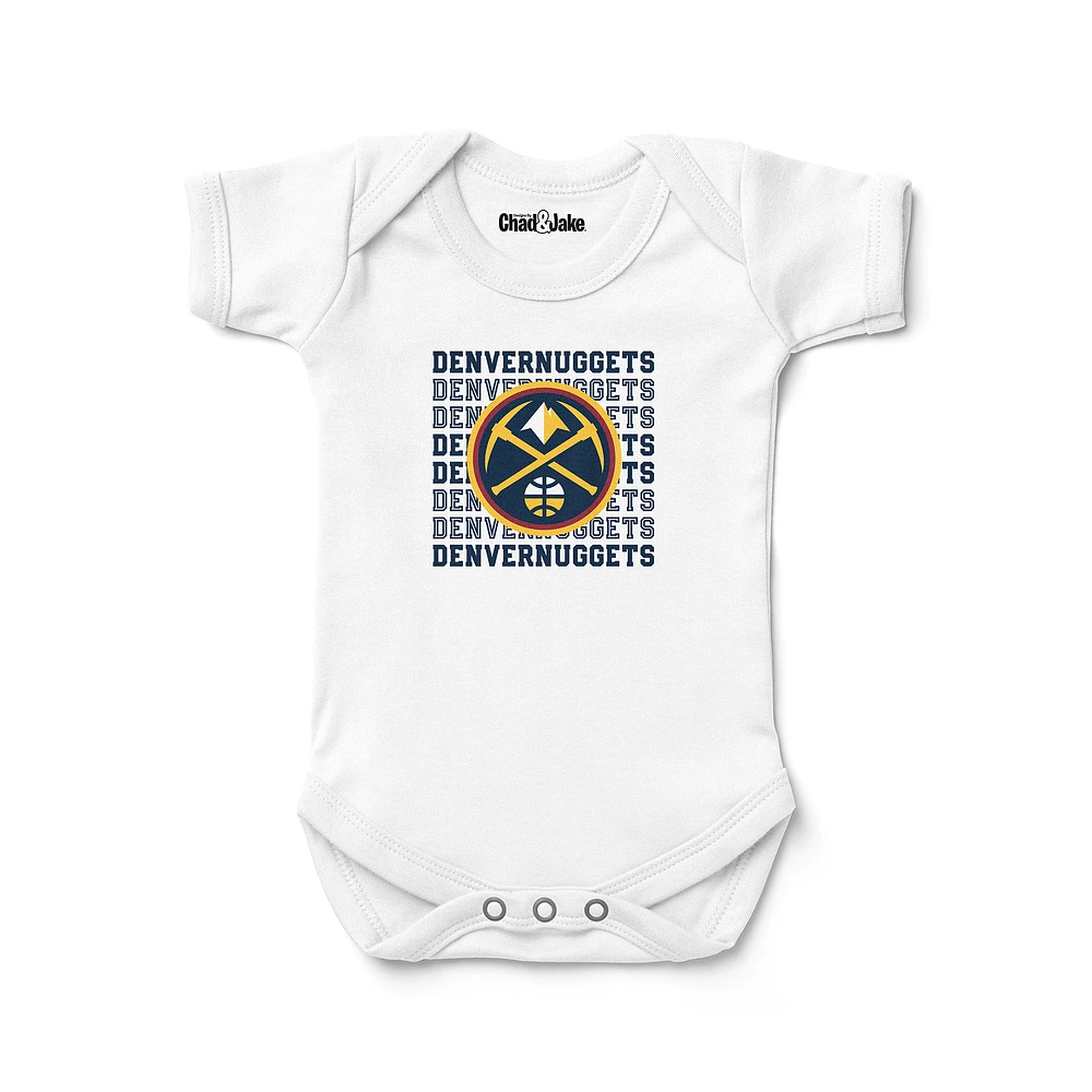 Newborn & Infant Chad Jake White Denver Nuggets Retro Bodysuit