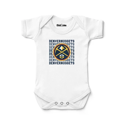 Newborn & Infant Chad Jake White Denver Nuggets Retro Bodysuit