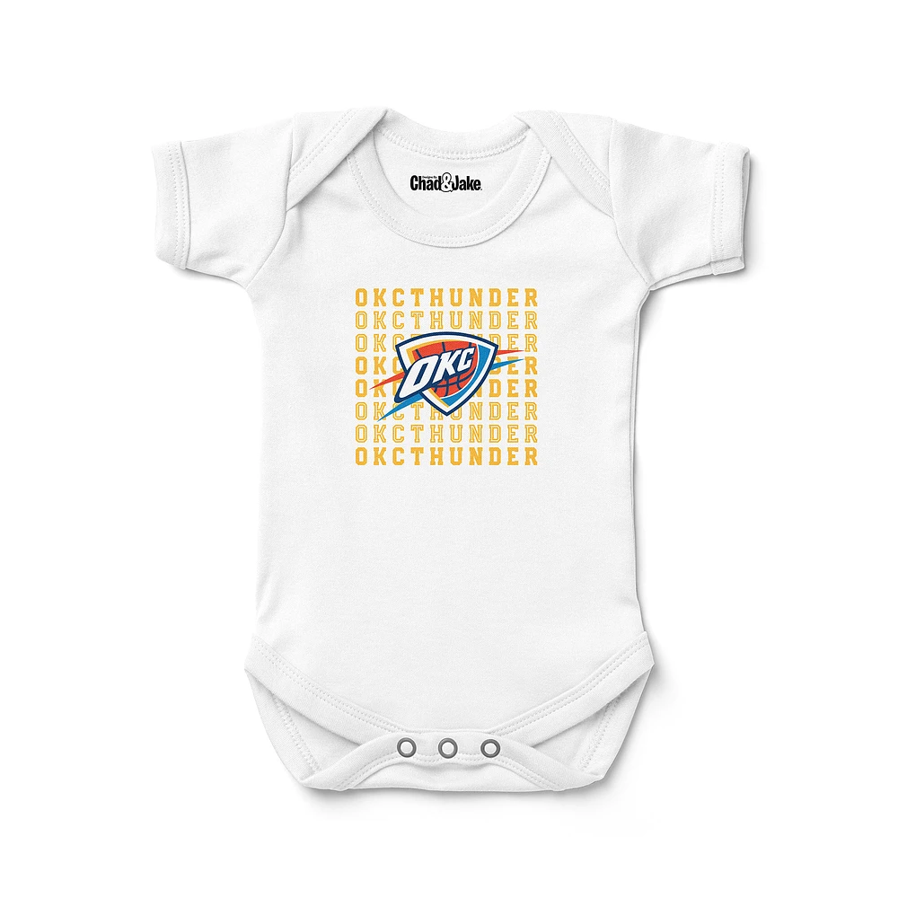 Newborn & Infant Chad Jake White Oklahoma City Thunder Retro Bodysuit