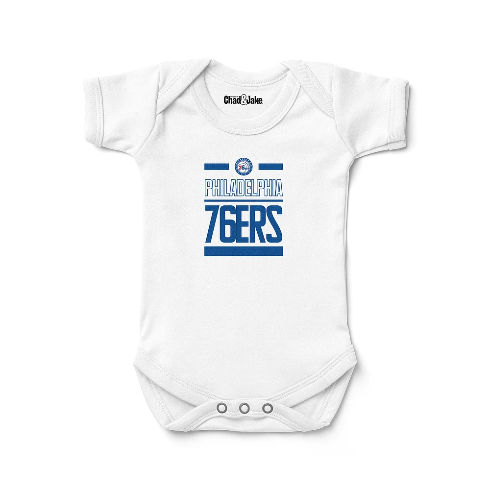 Newborn & Infant Chad Jake White Philadelphia 76ers Stack Bodysuit