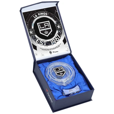 Los Angeles Kings Crystal Puck - Filled with Home Ice from the 2023-24 Season
