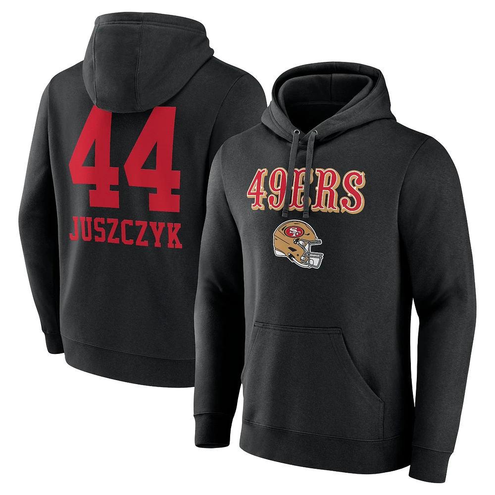 Men's Kyle Juszczyk Black San Francisco 49ers Wordmark Player Name & Number Pullover Hoodie