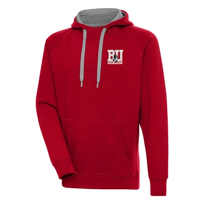 Men's Antigua Scarlet Boston University Victory Pullover Hoodie