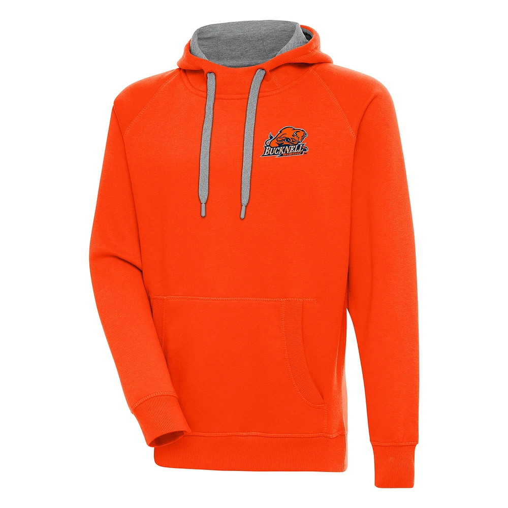 Men's Antigua Orange Bucknell Bison Victory Pullover Hoodie