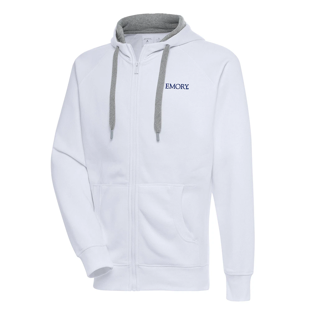 Men's Antigua Emory Eagles Victory Full-Zip Hoodie