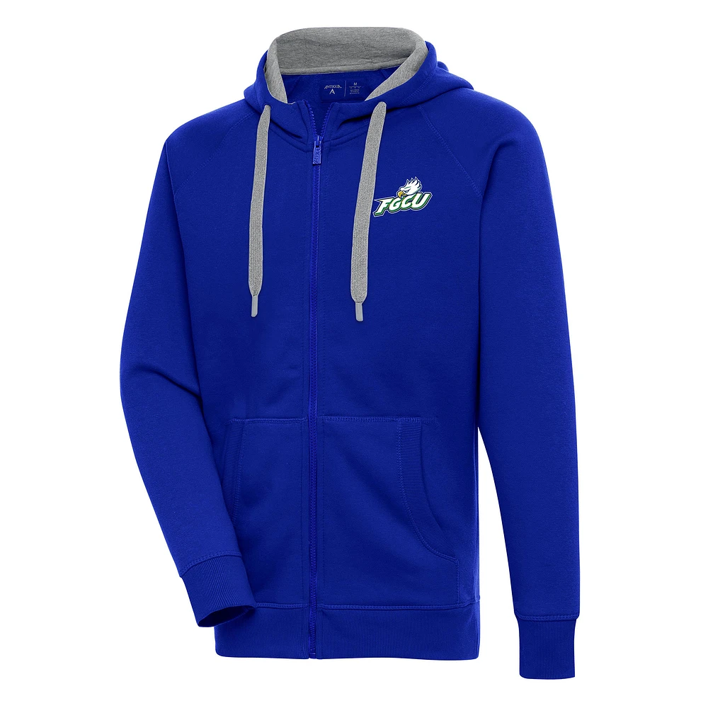Men's Antigua Blue Florida Gulf Coast Eagles Victory Full-Zip Hoodie